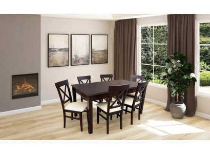 Complete Set Dining table 6x Chairs Dining room Ess Group Stone Suite Tables 7pcs