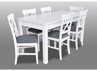 Country house style furniture dining room suite dining set table + 6x chairs