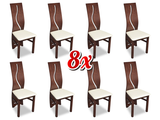 Suite Armchair Complete new 8x Chairs Chair Upholstery Modern Set Design Lehn