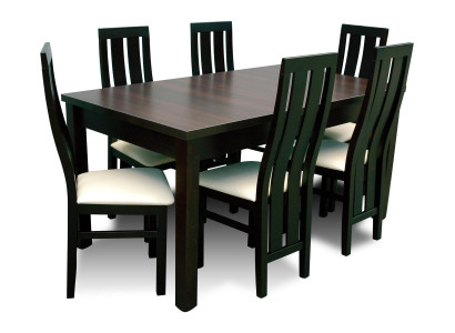 Dining table Dining room Complete Set 6x Chairs Set Ess Group Wood Table Tables 7pcs