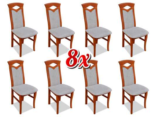 Dining room chair Wood Upholstery Chairs Gastro Dining room 8x Solid wood Armchair Furniture
