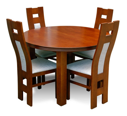 Complete Set Dining table Dining room 4x Chairs Set Ess Group Wood Table Tables 5pcs
