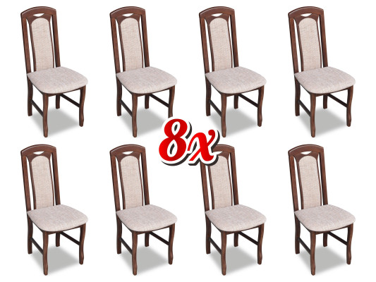 Suite Chair 8x Dining room Upholstered Chair Lounge Club Textile Chairs Kitchen Set new