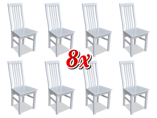 Dining room chair Designer Chairs Dining chairs new Set 8x Fabric Solid wood Chair