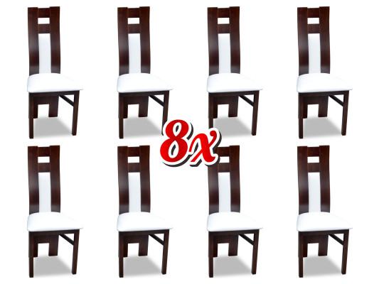 Suite Complete 8x Designer Chair Set Dining room Lehn Upholstery Seat Chairs Fabric