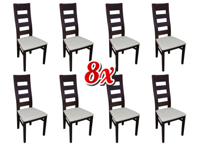 Group Seat Upholstery Lehn Chairs Suite Wood Solid Luxury Armchair Set 8x Chair