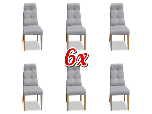 Dining room Chair Suite Armchair Upholstery Design 6x Chairs Group Set Armchair
