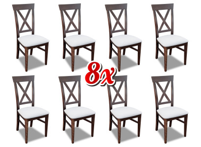 Suite Complete 8x Designer Chair Set Dining room Lehn Upholstery Seat Chairs new