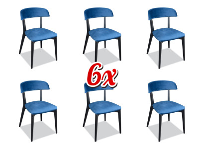 Suite Set Complete Design Armchair 6x Chairs Upholstery Textile Fabric Dining set