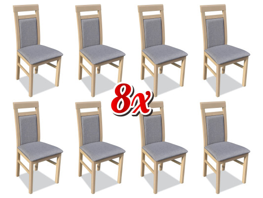 Suite Armchair Luxury new 8x Chairs Chair Upholstery Design Lounge Dining Seat Group