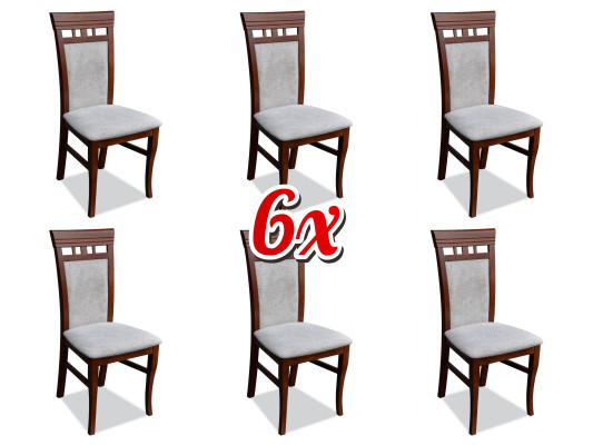 Dining room Upholstery new Set 6x Dining set Chair Textile Armchair Chairs Gastro new