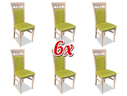 Dining room Upholstery new Set 6x Dining set Chair Textile Armchair Chairs Gastro new