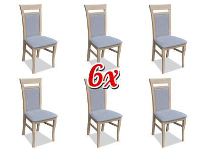 Suite Complete Group Living room 6x Piece Gray Dining room Chair Set Chairs new