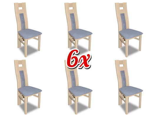 Group Fabric Lehn Dining room Restaurant Lehnstuhl Chair 6x Chairs Set Armchair new