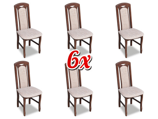 Dining room Chair Chairs Seat Modern Solid Wood Armchair Set 6x Luxury Restaurant