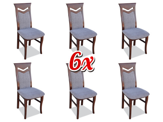 Restaurant Lehn Chair 6x Chairs Upholstery new Modern Dining Room Living Complete Set