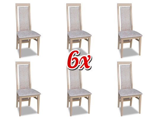 Set Chairs Kitchen Chairs Television Chair 6x Dining room Upholstered chair Textile armchair