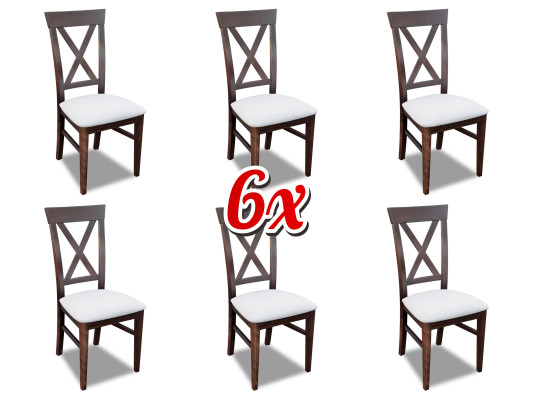 Dining room 6 x Chair Design Upholstered Seat Chairs Suite Armchair Lounge Set new
