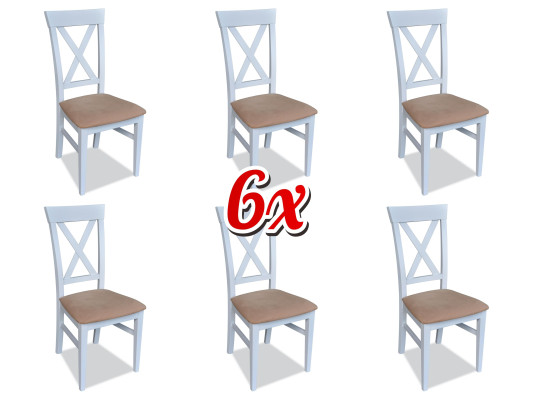 Dining room 6 x Chair Design Upholstered Seat Chairs Suite Armchair Lounge Set new