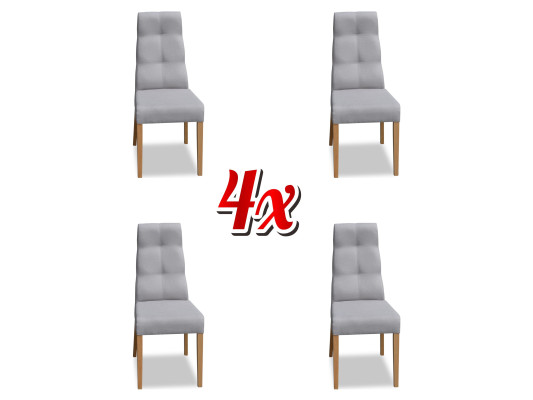 Set 4x Armchair Chair Design Wood Textile Upholstery Chairs Gastro Dining room Fabric new