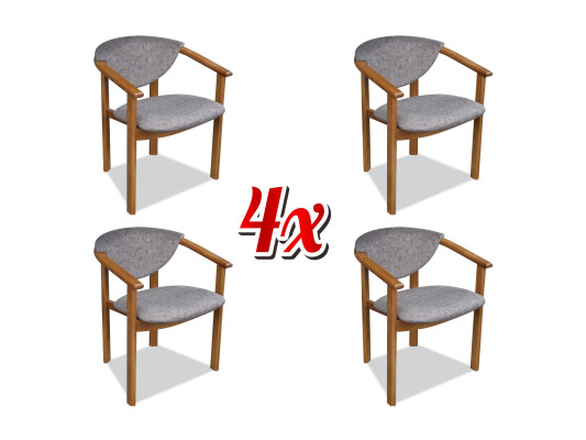 Suite 4x Groups Textile Armchair Lehn Chair Set Group Chairs Hotel Upholstery