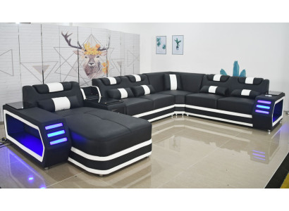 Leather Sofa Sofa Modern Upholstery Living landscape Leather Design Corner sofa Couch Textile