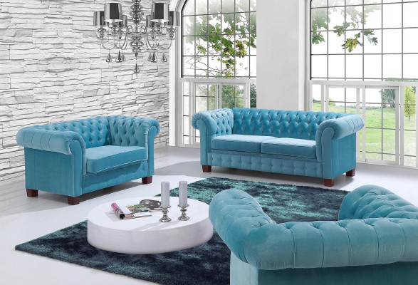 Chesterfield 2+1+1 Sofa set Couch Upholstery Seat Suite Sofa Couches