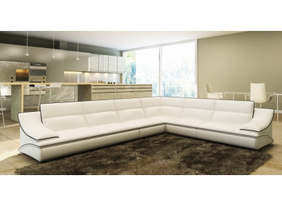 Corner sofa Upholstery Suite Couch Sofa Living landscape Seat Corner Textile Leather