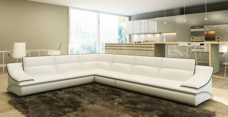 Corner sofa Upholstery Suite Couch Sofa Living landscape Seat Corner Textile Leather