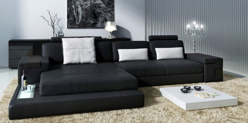 Corner sofa Couch Upholstery Living landscape Corner Suite Corner Leather Textile Sofa L-shape