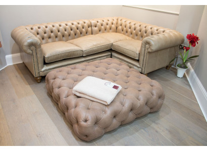 Leather sofa Corner sofa Sofa Couch Upholstery Chesterfield Corner suite Suite Corner new