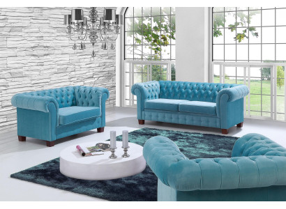 Chesterfield 2+1 Sofa set Couch Upholstery Seat Suite Sofa Couches Sofas new