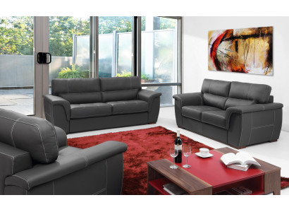 Leather Design Couch Upholstery Seat Suite Sofa Sets 2+1 Leather Set