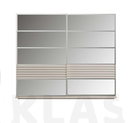 Bedroom Furniture Glass Cabinet Designer Double bed Wood Bedside tables 4pcs