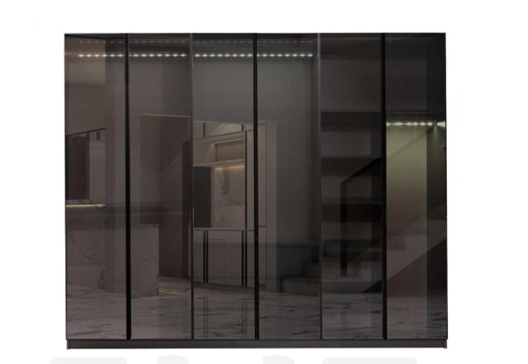 Modern Gray Wardrobe Bedroom Cabinets Designer Furnishings