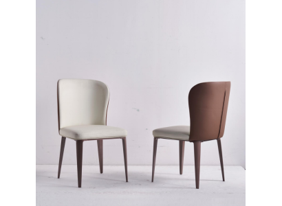 Dining room chair Designer single seater without Armrests wooden chair Upholstered furniture