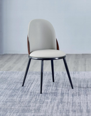 Dining room Furniture Designer White Single Seater without Armrests Luxury Wooden Chair