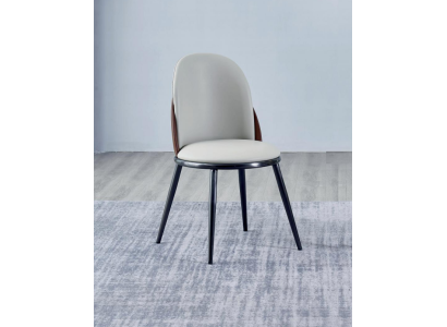 Dining room Furniture Designer White Single Seater without Armrests Luxury Wooden Chair