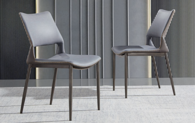 Gray dining room chair designer 1-seater luxury armchairs single seater new