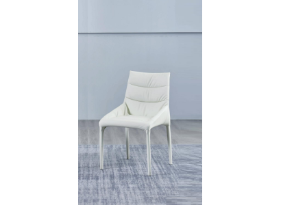 Dining room White Single Seater Designer Chair Wooden Frame Armrest Chairs