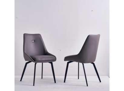 Modern Gray Chair Dining room Wood Metal Chairs Designer Armchairs