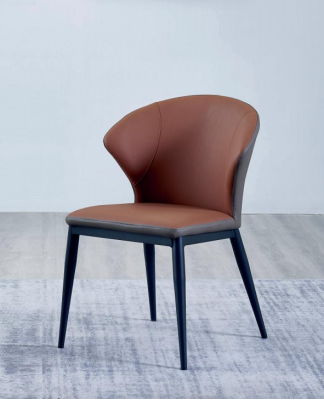 Dining room Black -Brown Chair Textile Single Seater Designer Armchairs