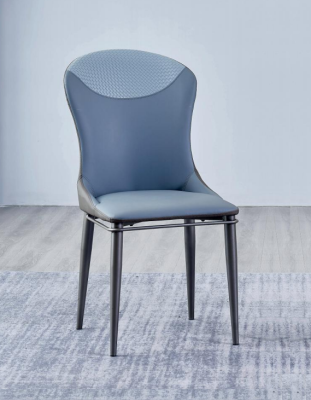 Blue dining room chair without armrests wooden chairs designer leather chairs