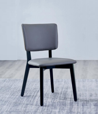 Single Seater Designer Gray Dining Room Chair Upholstered Chairs Leather Single Seater