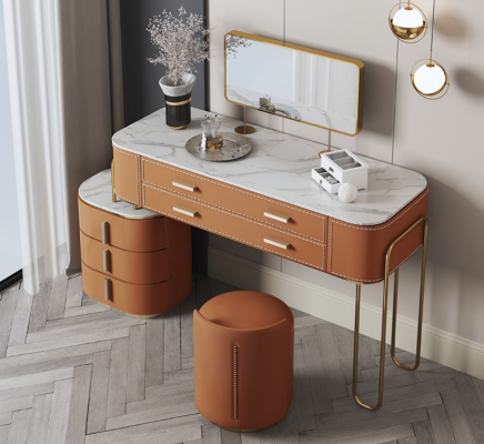 Bedroom two-tone dressing table dressing table 2x drawers new