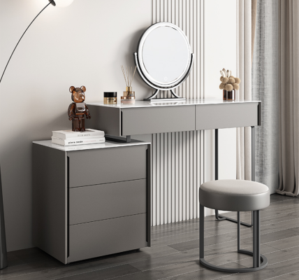 Gray Dressing table Designer Bedroom Furniture Wood Luxury Dressing Table