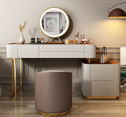 Stylish white dressing table with drawers designer dressing table