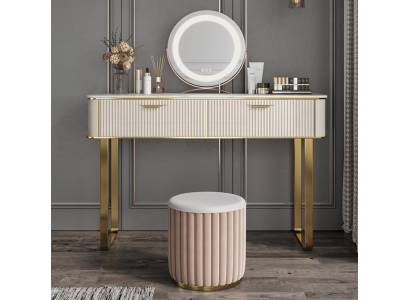 Elegant dressing table 2x drawers dressing table luxury cosmetic chest of drawers