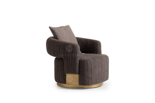 Armchair Single Seater Gray Wood Living room TV Chair Relax Chair