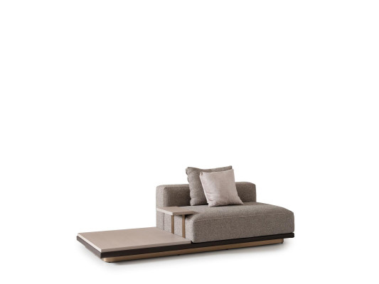 Suite Living room Four-seater sofa 4 seater coffee tables 5-piece gray set